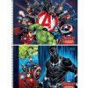 CADERNO CARTOGRAFIA CAPA DURA 80 FOLHAS AVENGERS TILIBRA - REF. 30901 - PACOTE COM 4 UNIDADES