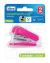 GRAMPEADOR PLASTICO MINI 12 FOLHAS ROSA - REF. G101 - 1 UNIDADE