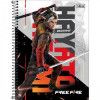 CADERNO 1 MATERIA CAPA DURA 80 FOLHAS FREE FIRE TILIBRA - REF. 31960 - PACOTE COM 4 UNIDADES