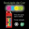 LAPIS 10 CORES NEON FABER-CASTELL - REF. 120410N - PACOTE COM 12 UNIDADES