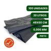 SACO PARA LIXO 20 LITROS PRETO - REF. 00636 - 1 PACOTE COM 2KG