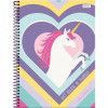 CADERNO 1 MATERIA CAPA DURA 80 FOLHAS UNICORNIO FORONI - REF. 6207 - PACOTE COM 4 UNIDADES
