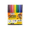 CANETA HIDROGRAFICA 12 CORES BRW - REF. CA 8001 - CAIXA COM 12 UNIDADES