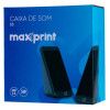 CAIXA DE SOM 4W MULTIMIDIA PARA PC E NOTEBOOK MAXPRINT - REF.  S4 - 1 UNIDADE