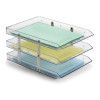 CAIXA CORRESPONDENCIA TRIPLA FIXA CRISTAL WALEU - REF. 10050015 - 1 UNIDADE