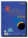 BLOCO PARA FICHARIO 40 FOLHAS COLEGIAL PAUTADO PRETO 90G CREDEAL - REF. 278598 - 1 UNIDADE