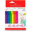 CANETA HIDROCOR 0.4 FINE PEN 6 CORES NEON FABER-CASTELL - REF. FPB/ES6NEZF - 1 UNIDADE