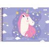CADERNO CARTOGRAFIA CAPA DURA 80 FOLHAS UNICORNIO FORONI - REF. 6204 - PACOTE COM 5 UNIDADES