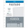 BLOCO PARA FICHARIO 50 FOLHAS COLEGIAL TILIDISCO CINZA TILIBRA - REF. 34182 - 1 UNIDADE