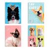 CADERNO 1 MATERIA CAPA DURA 80 FOLHAS MY PETS SAO DOMINGOS - REF. 233081 - PACOTE COM 4 UNIDADES