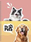 CADERNO 1 MATERIA CAPA DURA 80 FOLHAS MY PETS SAO DOMINGOS - REF. 233081 - PACOTE COM 4 UNIDADES
