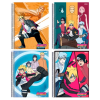 CADERNO 10 MATERIAS CAPA DURA 160 FOLHAS BORUTO SAO DOMINGOS - REF. 233384 - PACOTE COM 4 UNIDADES