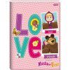CADERNO BROCHURAO CAPA DURA 48 FOLHAS MARSHA E URSO JANDAIA - REF. 65486 - PACOTE COM 10 UNIDADES