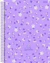 CADERNO 1 MATERIA CAPA DURA 80 FOLHAS LAVENDER SAO DOMINGOS - REF. 233299 - PACOTE COM 4 UNIDADES