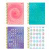 CADERNO 8 MATERIAS CAPA DURA 160 FOLHAS COLEGIAL BLUSH PAUTA BRANCA FORONI - REF. 6478 - PACOTE COM 4 UNIDADES