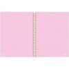 CADERNO 8 MATERIAS CAPA DURA 160 FOLHAS COLEGIAL BLUSH PAUTA BRANCA FORONI - REF. 6478 - PACOTE COM 4 UNIDADES