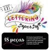 KIT LETTERING SUPERSOFT COM 18 PECAS FABER-CASTELL - REF. KIT/LETSS - 1 UNIDADE