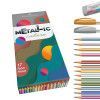 KIT METALLIC COLORS COM 17 PECAS FABER-CASTELL - REF. KIT/METAL - 1 UNIDADE
