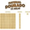 MATERIAL DOURADO MADEIRA 111 PEÇAS AQUARELA - REF. 128 - 1 UNIDADE