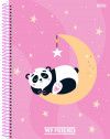 CADERNO 10 MATERIAS CAPA DURA 160 FOLHS MY FRIEND SAO DOMINGOS - REF. 233062 - PACOTE COM 4 UNIDADES