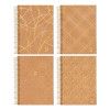 CADERNO 10 MATERIAS CAPA DURA 160FL KRAFT GOLD JANDAIA - REF. 71398 - PACOTE COM 4 UNIDADES