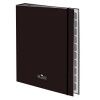FICHARIO UNIVERSITARIO 4 ARGOLAS 48 FOLHAS ALL BLACK COM ELASTICO - REF. 4139 - 1 UNIDADE