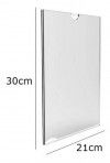 EXPOSITOR A4 VERTICAL FRONTAL CRISTAL MAXCRIL - REF. 10090013 - 1 UNIDADE