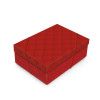 CAIXA RETANGULAR COM TAMPA LUXURIA VERMELHO M 35x25x1 - REF. 13001347 - PACOTE COM 10 UNIDADES
