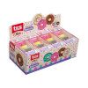 BORRACHA HOLIC DONUT ESTOJO COM 4 BORRACHAS TRIS - REF. 902610 - CAIXA COM 12 ESTOJOS