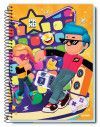 CADERNO 1 MATERIA CAPA DURA 80FL PK XD CREDEAL - REF. 280645 - PACOTE COM 3 UNIDADES