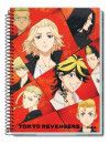 CADERNO 1 MATERIA CAPA DURA 80FL TOKYO REVENGERS CREDEAL - REF. 281215 - PACOTE COM 3 UNIDADES
