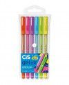 CANETA CIS GELYX 1.0 MM ESTOJO COM 6 CORES NEON - REF.5.7116 - 1 UNIDADE