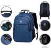 MOCHILA DE COSTAS MASCULINA COM CABO DE ACO AZUL YEPP - 1 UNIDADE