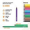 LAPIS 12 CORES CURTO WAVE BAZZE - REF. 901729 - PACOTE COM 12 UNIDADES