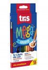 LAPIS 12 CORES AQUARELA + PINCEL TRIS - REF. 614984 - PACOTE COM 6 UNIDADES