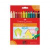 GIZAO DE CERA 12 CORES ECOGIZ MADEIRA FABER-CASTELL - REF. 141412 - PACOTE COM 5 UNIDADES