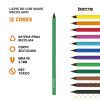 LAPIS 12 CORES SEXTAVADO RECICLADO WAVE BAZZE - REF. 902122 - PACOTE COM 12 UNIDADES