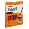 LAPIS 24 CORES SEXTAVADO RECICLADO WAVE BAZZE - REF. 901705 - PACOTE COM 6 UNIDADES