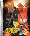 CADERNO 1 MATERIA 80FL CAPA DURA SPORT JANDAIA - REF. 68784-88 - PACOTE COM 4 UNIDADES