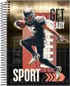 CADERNO 1 MATERIA 80FL CAPA DURA SPORT JANDAIA - REF. 68784-88 - PACOTE COM 4 UNIDADES