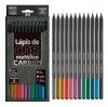 LAPIS 12 CORES METALICO CARBON LEO E LEO - REF. 4432 - PACOTE COM 6 UNIDADES