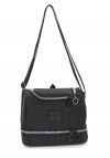 LANCHEIRA COM ALCA CRINKLE PRETO LUXCEL - REF. LA47153UP-PTO - 1 UNIDADE