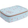 ESTOJO BOX ACADEMIE CORACAO METALIZADO AZUL TILIBRA - REF. 34853 - 1 UNIDADE