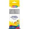 CONJUNTO PARA DESENHO GEOMETRICO COM 10 PECAS TRANSPARENTES ACRILEX - REF. 11722 - PACOTE COM 4 UNIDADES