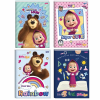 CADERNO BROCHURA 1/4 CAPA DURA 48 FOLHAS MASHA E URSO JANDAIA - REF. 65493 - PACOTE COM 10 UNIDADES
