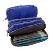 ESTOJO TRIPLO NYLON LISO MB13054-E YEPP - AZUL - 1 UNIDADE