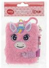 CADERNO MINI 64FL FANTASY LOVE UNICORNIO COM CANETA MOLIN - REF. 23499 - PACOTE COM 4 UNIDADES