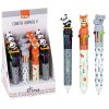 CANETA ESFEROGRAFICA 0.7 10 CORES ANIMAIS BRW - REF. CA0510 - CAIXA COM 12 UNIDADES