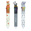 CANETA ESFEROGRAFICA 0.7 10 CORES ANIMAIS BRW - REF. CA0510 - CAIXA COM 12 UNIDADES