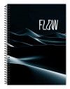 CADERNO 1 MATERIA CAPA DURA 80 FOLHAS FLOW CREDEAL - REF. 281406 - PACOTE COM 3 UNIDADES